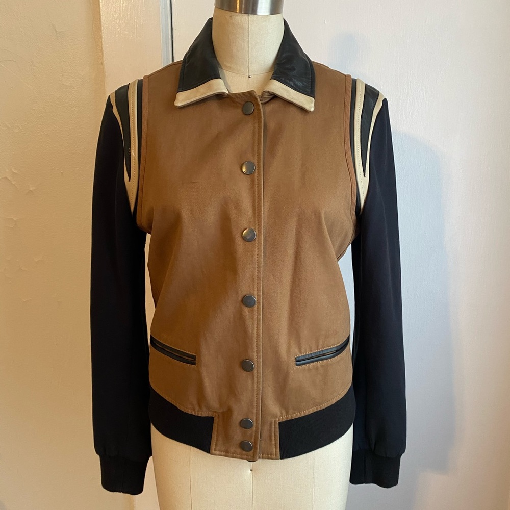 Diesel jacket with leather trim